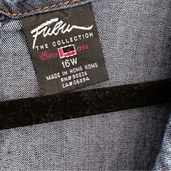 Vintage FUBU Denim Dress Size 16W Y2K Hip Hop Streetwear Long Sleeve - Picture 10 of 12